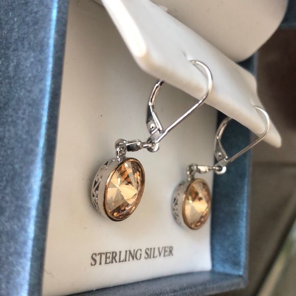 Ava Ro Swarovski Crystal Earrings - Picture 2 of 2